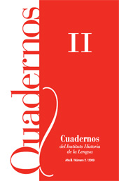 Fascículo, Cuadernos del Instituto Historia de la Lengua : II, 2, 2009, Cilengua - Centro Internacional de Investigación de la Lengua Española