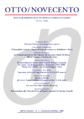 Issue, Otto/Novecento : rivista quadrimestrale di critica e storia letteraria : XXXIII, 1, 2009, Edizioni Otto Novecento