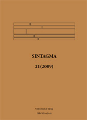 Heft, Sintagma : revista de lingüística : 21, 2009, Edicions de la Universitat de Lleida