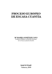 E-book, Proceso europeo de escasa cuantía, González Cano, María Isabel, Tirant lo Blanch