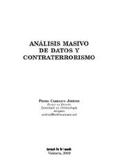 E-book, Análisis masivo de datos y contraterrorismo, Carrasco Jiménez, Pedro, Tirant lo Blanch