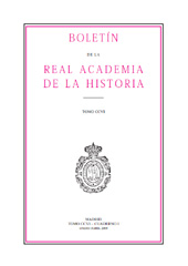 Fascicolo, Boletín de la Real Academia de la Historia : CCVI, I, 2009, Real Academia de la Historia