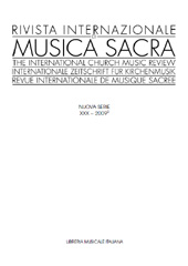 Fascicule, Rivista internazionale di musica sacra : XXX, 2, 2009, Libreria musicale italiana