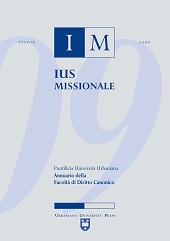Artikel, L'insegnamento dello Jus missionale canonicum all'Urbaniana, Urbaniana university press
