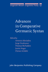E-book, Advances in Comparative Germanic Syntax, John Benjamins Publishing Company