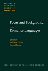 E-book, Focus and Background in Romance Languages, John Benjamins Publishing Company