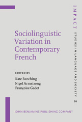 E-book, Sociolinguistic Variation in Contemporary French, John Benjamins Publishing Company