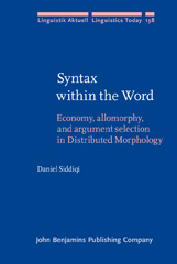 E-book, Syntax within the Word, John Benjamins Publishing Company