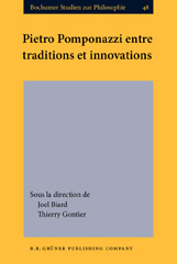 E-book, Pietro Pomponazzi entre traditions et innovations, John Benjamins Publishing Company