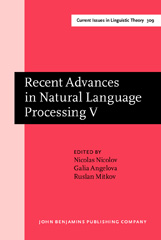 E-book, Recent Advances in Natural Language Processing V, John Benjamins Publishing Company