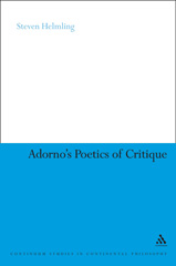 eBook, Adorno's Poetics of Critique, Helmling, Steven, Bloomsbury Publishing