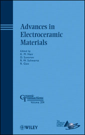 E-book, Advances in Electroceramic Materials, American Ceramic Society