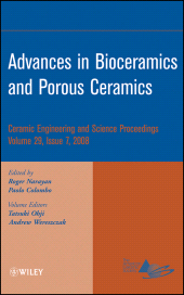 E-book, Advances in Bioceramics and Porous Ceramics, Volume 29, Issue 7, American Ceramic Society