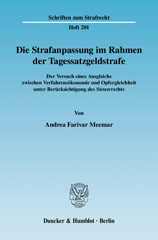E-book, Die Strafanpassung im Rahmen der Tagessatzgeldstrafe. : Der Versuch eines Ausgleichs zwischen Verfahrensökonomie und Opfergleichheit unter Berücksichtigung des Steuerrechts., Farivar Meemar, Andrea, Duncker & Humblot