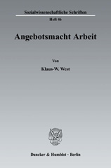E-book, Angebotsmacht Arbeit., Duncker & Humblot
