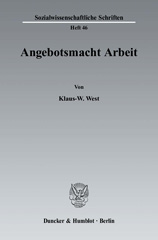 eBook, Angebotsmacht Arbeit., Duncker & Humblot