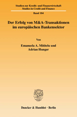 E-book, Der Erfolg von M&A-Transaktionen im europäischen Bankensektor., Mititelu, Emanuela A., Duncker & Humblot