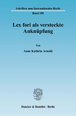 E-book, Lex fori als versteckte Anknüpfung., Duncker & Humblot
