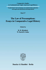 eBook, The Law of Presumptions : Essays in Comparative Legal History., Duncker & Humblot