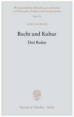 E-book, Recht und Kultur. : Drei Reden., Duncker & Humblot