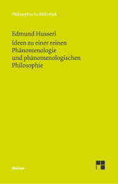 E-book, Ideen zu einer reinen Phänomenologie und phänomenologischen Philosophie, Felix Meiner Verlag