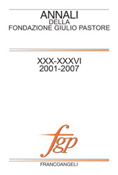 E-book, Annali della fondazione Giulio Pastore [539], Franco Angeli