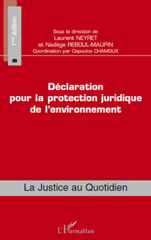 eBook, Déclaration pour la protection juridique de l'environnement, L'Harmattan