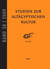 E-book, Studien zur Altägyptischen Kultur Band 38, Helmut Buske Verlag