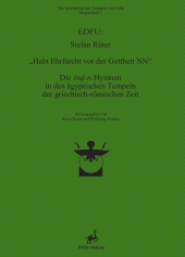 E-book, Habt Ehrfurcht vor der Gottheit NN : Die snd-n-Hymnen in den agyptischen Tempeln der griechisch-romischen Zeit, ISD