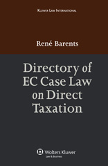 E-book, Directory of EC Case Law on Direct Taxation, Barents, Rene, Kluwer Law International