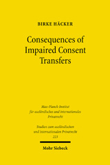 eBook, Consequences of Impaired Consent Transfers : A Structural Comparison of English and German Law, Mohr Siebeck