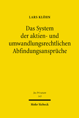 E-book, Das System der aktien- und umwandlungsrechtlichen Abfindungsansprüche, Mohr Siebeck