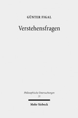 E-book, Verstehensfragen : Studien zur phänomenologisch-hermeneutischen Philosophie, Mohr Siebeck