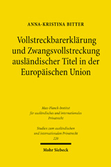 E-book, Vollstreckbarerklärung und Zwangsvollstreckung ausländischer Titel in der Europäischen Union, Mohr Siebeck