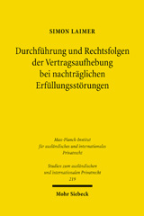 E-book, Durchführung und Rechtsfolgen der Vertragsaufhebung bei nachträglichen Erfüllungsstörungen, Mohr Siebeck