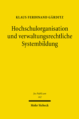 eBook, Hochschulorganisation und verwaltungsrechtliche Systembildung, Mohr Siebeck