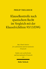 E-book, Klauselkontrolle nach spanischem Recht im Vergleich mit der Klauselrichtlinie 93-13-EWG, Mohr Siebeck