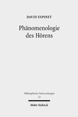 E-book, Phänomenologie des Hörens : Eine Untersuchung im Ausgang von Martin Heidegger, Espinet, David, Mohr Siebeck