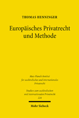 E-book, Europäisches Privatrecht und Methode : Entwurf einer rechtsvergleichend gewonnenen juristischen Methodenlehre, Mohr Siebeck