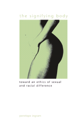 E-book, The Signifying Body : Toward an Ethics of Sexual and Racial Difference, SUNY Press - State University of New York Press