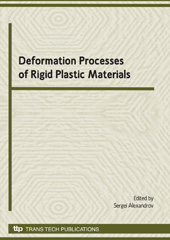 E-book, Deformation Processes of Rigid Plastic Materials, Trans Tech Publications Ltd