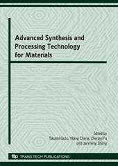 E-book, Advanced Synthesis and Processing Technology for Materials, Trans Tech Publications Ltd