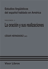 eBook, Estudios lingüísticos del español hablado en América : 1. La oración y sus realizaciones, Visor Libros