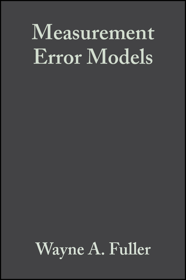 E-book, Measurement Error Models, John Wiley & Sons