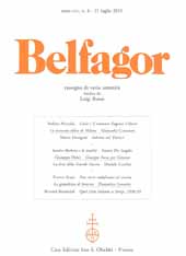 Issue, Belfagor : rassegna di varia umanità. anno LXV, n. 4 - 31 luglio 2010 (n. 388), 2010, L.S. Olschki
