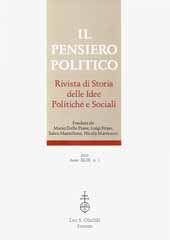 Fascículo, Il pensiero politico : rivista di storia delle idee politiche e sociali. Anno XLIII, n. 1 (gennaio-aprile), 2010, L.S. Olschki