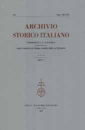 Fascículo, Archivio storico italiano : 623, 1, 2010, L.S. Olschki