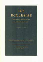 Issue, Ius Ecclesiae : rivista internazionale di diritto canonico : XXII, 1, 2010, Giuffrè  ; Istituti editoriali e poligrafici internazionali  ; Fabrizio Serra