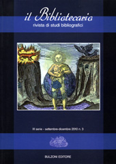 Fascicolo, Il bibliotecario : rivista di studi bibliografici : 3, 2010, Bulzoni