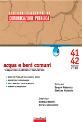 Article, La partita dell'acqua : una lettura metaforica del confronto tra le opposte sponde del dibattito idrico, Franco Angeli